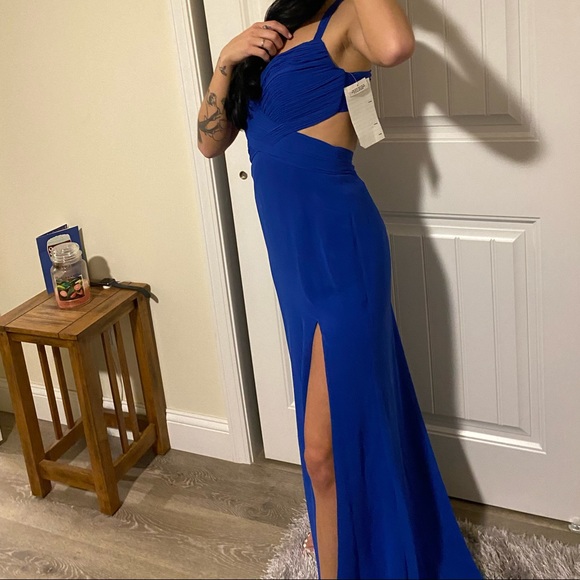 NWT ROYAL BLUE GOWN SIZE 2 will fit a 00-0 & 2 - Picture 6 of 13